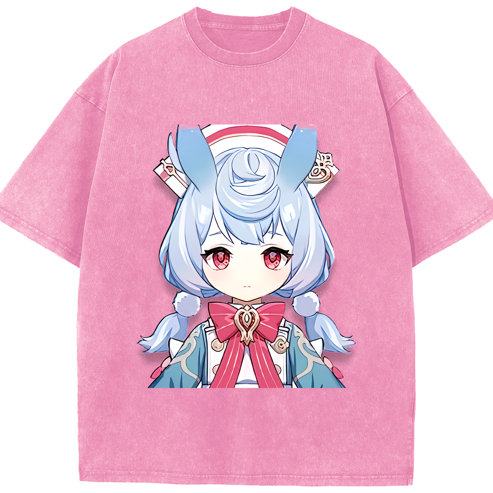 げんし神 シゲウィン genshin Shigewin 綿100% ヴィンテージ風 半袖Tシャツ（フロントプリント）